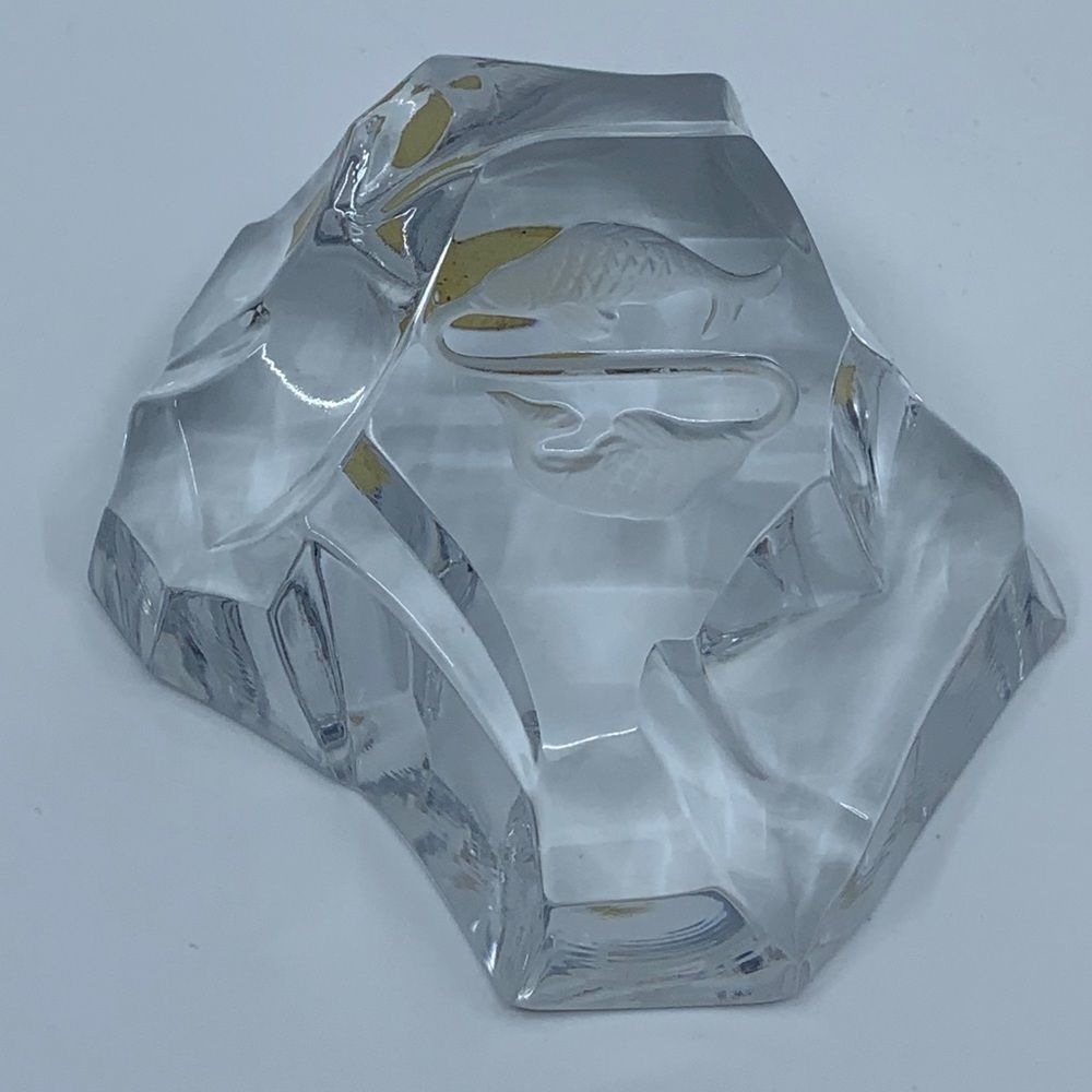 Val St. Lambert Zodiac Pisces Paperweight Belgium